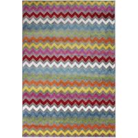 Modern Multi Coloured Chevron Rug - Light & Bright 120x170