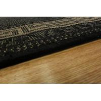 Modern Black Non Slip Sisal Rug - Aragon 60x230cm (1\'11\