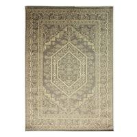 modern traditional grey medallion rug light bright 120x170