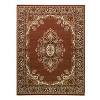 modern brown traditional rug element 60x110