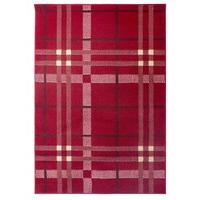 modern red geometric rug element 120x160