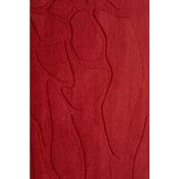 Modern Red Handcarved Wool Rug - Flora - 80x150cm (2\' x 3\'7\