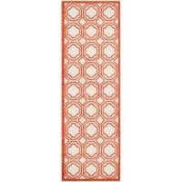 Moroccan Tiles Ivory & Orange Rugs - Safavieh 68x213