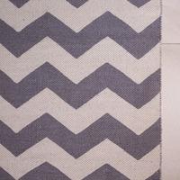 Modern Cotton Grey Cream Chevron Rug - Pulse 60 x 110