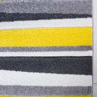 Modern Yellow & Grey Striped Living Room Rug - Rio 160x230cm