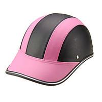 Motor Helmet Baseball Cap Style Safety Hard Hat Anti-UV Pink Black