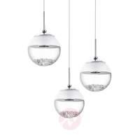Montefio 3 Lamp Round LED Pendant with Crystal