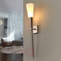Modern LED wall torch Liddy, matt nickel