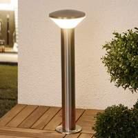Modern LED pillar lamp Tiga, stainless steel