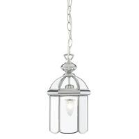 Moroccan Chrome Finish Lantern Pendant With Bevelled Glasses