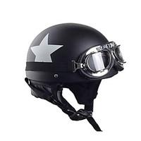 Motorcycle Helmets With Goggles Visor Vintage Motocross Half Face Helmet Carbon White Star 55cm-60cm For Harley kawasaki