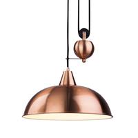Modern Rise and Fall Ceiling Light in Brushed Copper Finish