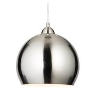 modern satin chrome globe cafe ceiling pendant light