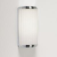 monza 7839 monza wall light with ribbed glass in polished chrome