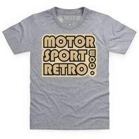 motorsport retro logo kids t shirt