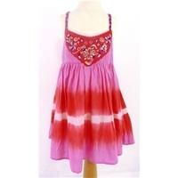 monsoon size 12 13 pink and red tie dye summer dress