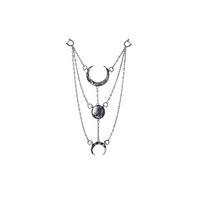 Moon Phases Silver Necklace