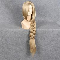 Movie Tangled Princess Rapunzel Wig Extra Long Blonde Braid Synthetic Anime Cosplay Wig Factory Price High Quality Heat Resistant