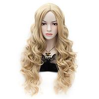 Movie Wig Long Charming Curly Cosplay Costume Full Heat resist Wig Flaxen