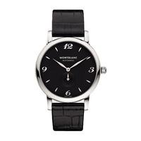 Montblanc Star Classique automatic men\'s black dial Leather strap watch