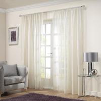 monaco linen 2 pencil pleat voile curtains single