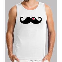 Moustache red heart