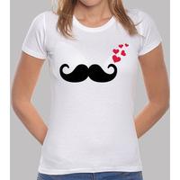 Moustache red hearts love