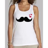 Moustache red hearts