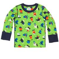 monster print top green quality kids boys girls