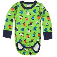 Monster Print Bodysuit - Green quality kids boys girls