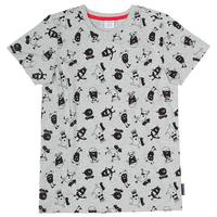 monster print t shirt grey quality kids boys girls