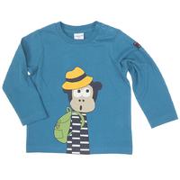Morten The Monkey Baby Top - Turquoise quality kids boys girls