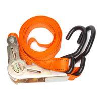 mountney 35m ratchet strap and hook orange