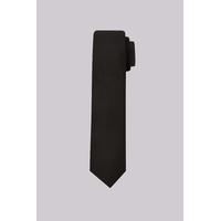 moss london black plain skinny tie