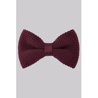 Moss London Wine Knitted Bow Tie