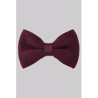 moss london wine knitted bow tie