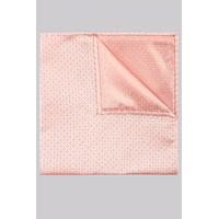 Moss London Premium Peach Geo Silk Pocket Square