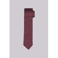 moss london premium wine mini spot silk skinny tie