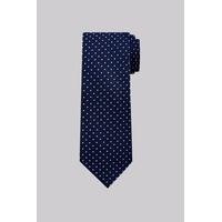 Moss Esq. Navy Mini Spot Silk Tie