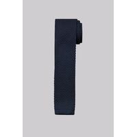 Moss London Navy Knitted Skinny Tie