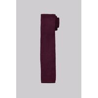 moss london wine knitted skinny tie