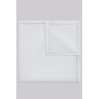 moss london white stitch border pocket square