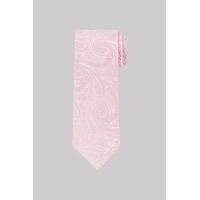 Moss 1851 Pink Paisley Silk Tie