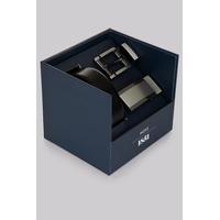 Moss 1851 Black Two Buckle Belt Gift set