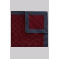 moss london wine knitted pocket square