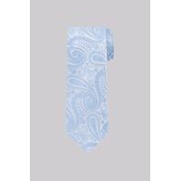 Moss 1851 Blue Paisley Silk Tie