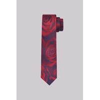 moss london red rose skinny tie