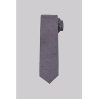 moss 1851 red navy spot silk tie