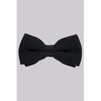 Moss 1851 Black Knitted Silk Bow Tie
