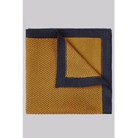 Moss London Mustard Knitted Pocket Square